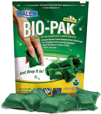 Walex Bio-Pak Drop-ins for RV and Marine Holding Tank Systems – 10 pack – Alpine Fresh Walex Bio-Pak Drop-ins for RV and Marine Holding Tank Systems – 10 pack – Alpine Fresh