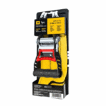 CAT 15ft Ratchet Tie Down with Rubber Coated Hooks - 5000lb Work Capacity