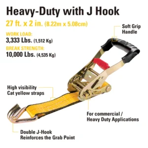 Cat® 27 Ft Heavy-Duty Ratchet Tie Down
