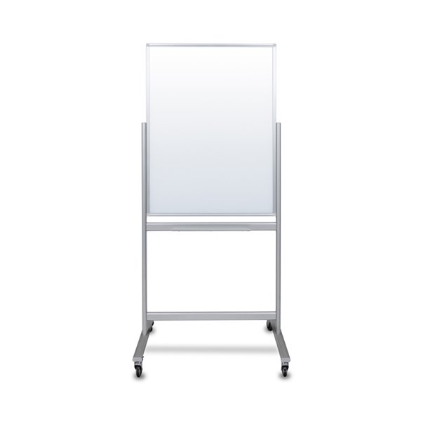 Luxor Double-Sided Mobile Magnetic Glass Marker Board with Aluminum Frame and Stand - 30 x 40 Luxor Double-Sided Mobile Magnetic Glass Marker Board with Aluminum Frame and Stand – 30 x 40