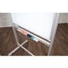 Luxor Double-Sided Mobile Magnetic Glass Marker Board with Aluminum Frame and Stand – 30 x 40