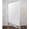 Luxor Double-Sided Mobile Magnetic Glass Marker Board with Aluminum Frame and Stand – 30 x 40