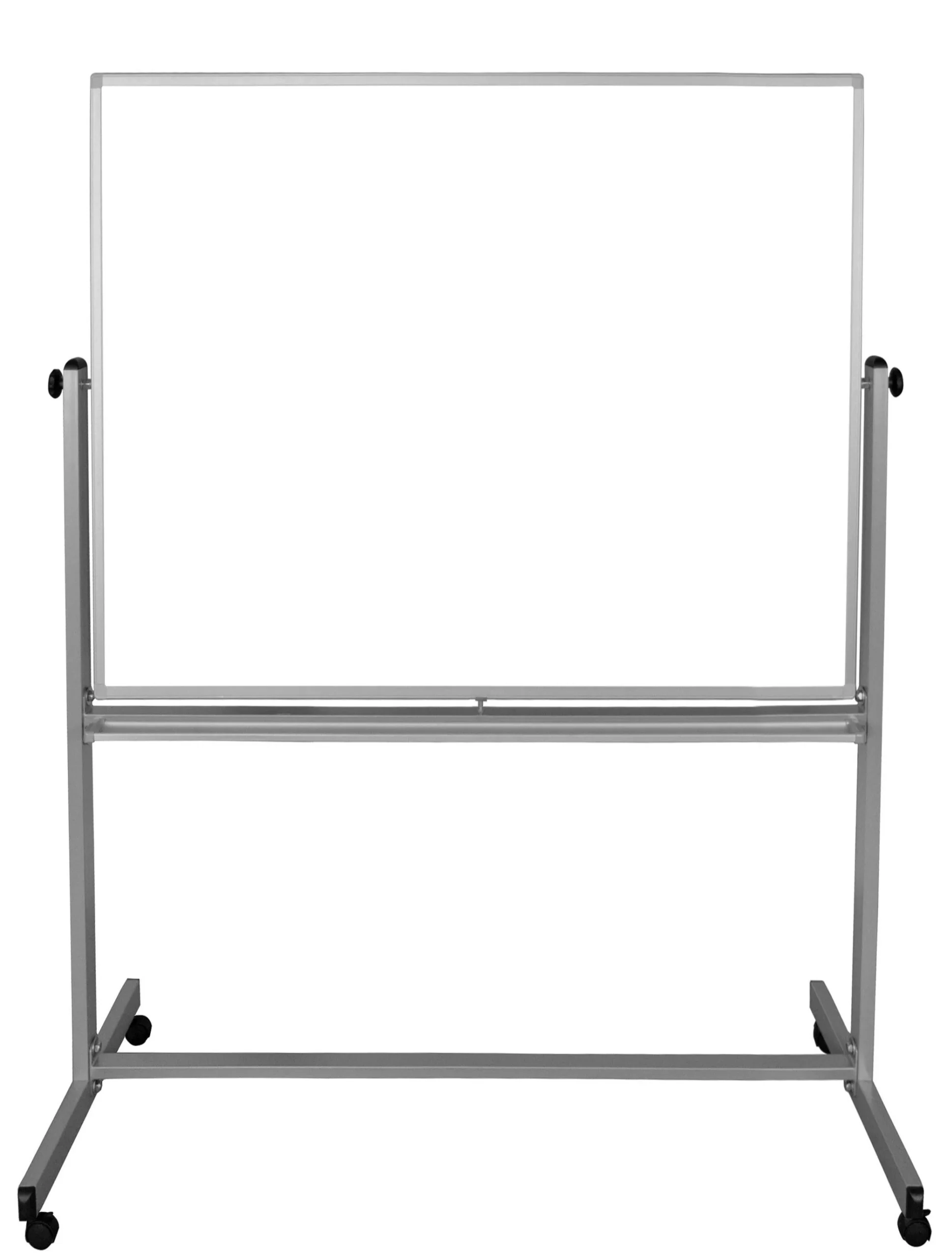 Luxor Mobile Double-Sided Magnetic Whiteboard with Stand and Marker Tray - 48 x 481 Luxor Mobile Double-Sided Magnetic Whiteboard with Stand and Marker Tray - 48 x 481
