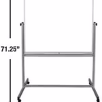 Luxor Mobile Double-Sided Magnetic Whiteboard with Stand and Marker Tray - 48 x 481