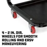 Powerbuilt Rolling Mechanics Seat with Casters - 250lb Weight Capacity