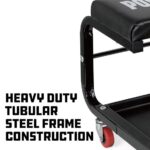 Powerbuilt Rolling Mechanics Seat with Casters - 250lb Weight Capacity