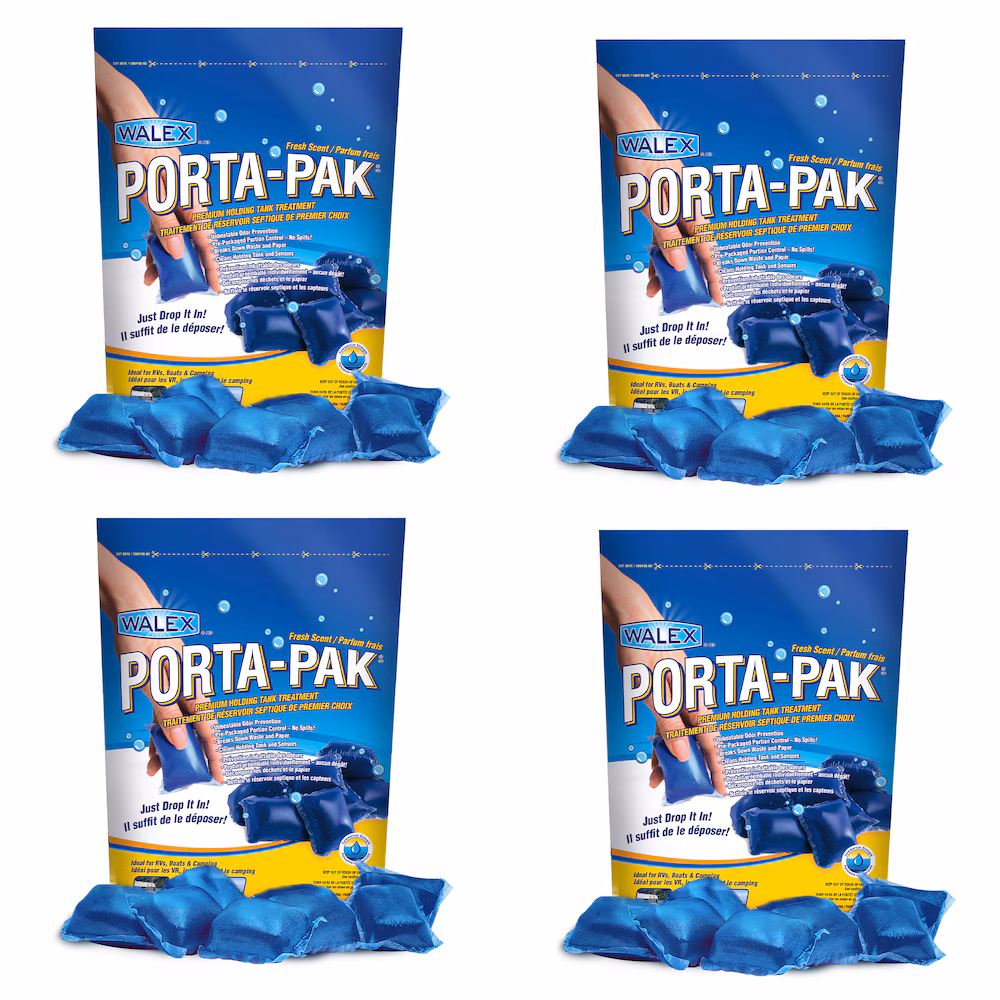 Walex Porta-Pak Holding Tank Deodorizer Drop-ins for RV and Marine - 10 pack - Fresh Scent - 4pk Walex Porta-Pak Holding Tank Deodorizer Drop-ins for RV and Marine - 10 pack - Fresh Scent - 4pk