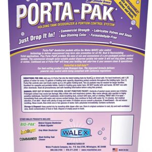 Walex Porta-Pak Holding Tank Deodorizer Drop-ins for RV and Marine - 10 pack - Lavender Scent