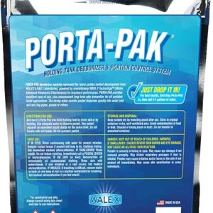 Product description Porta-Pak is currently used in millions of commercial applications every year, Porta-Pak has made a huge impact in the RV and marine markets. No other product available offers the combination of deodorizing performance in an easy to use drop-in - making liquid holding tank products obsolete.